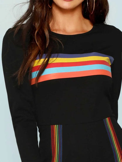 Contrast Striped Wide Leg Jumpsuit Periwinkley Shop