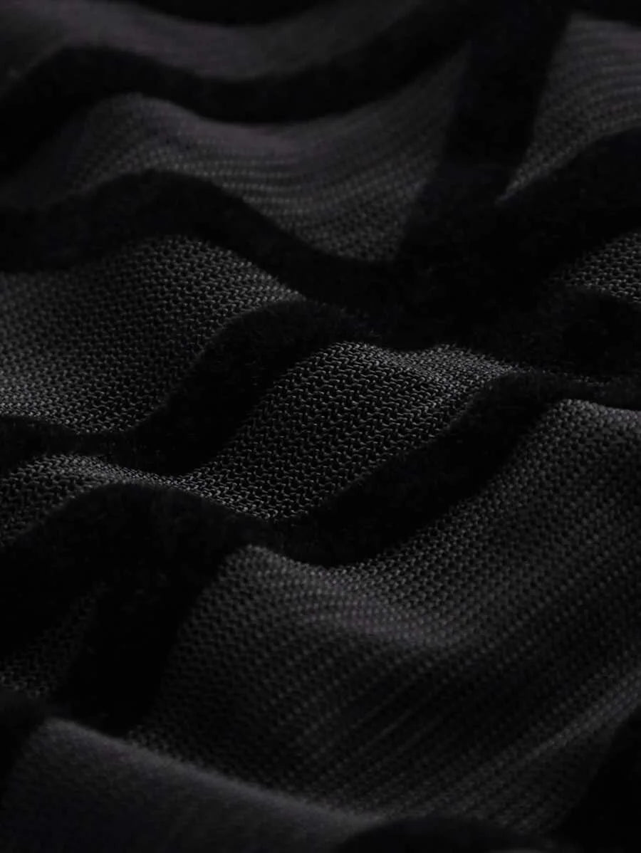 Geo Mesh Overlay Bodycon Dress Periwinkley Shop