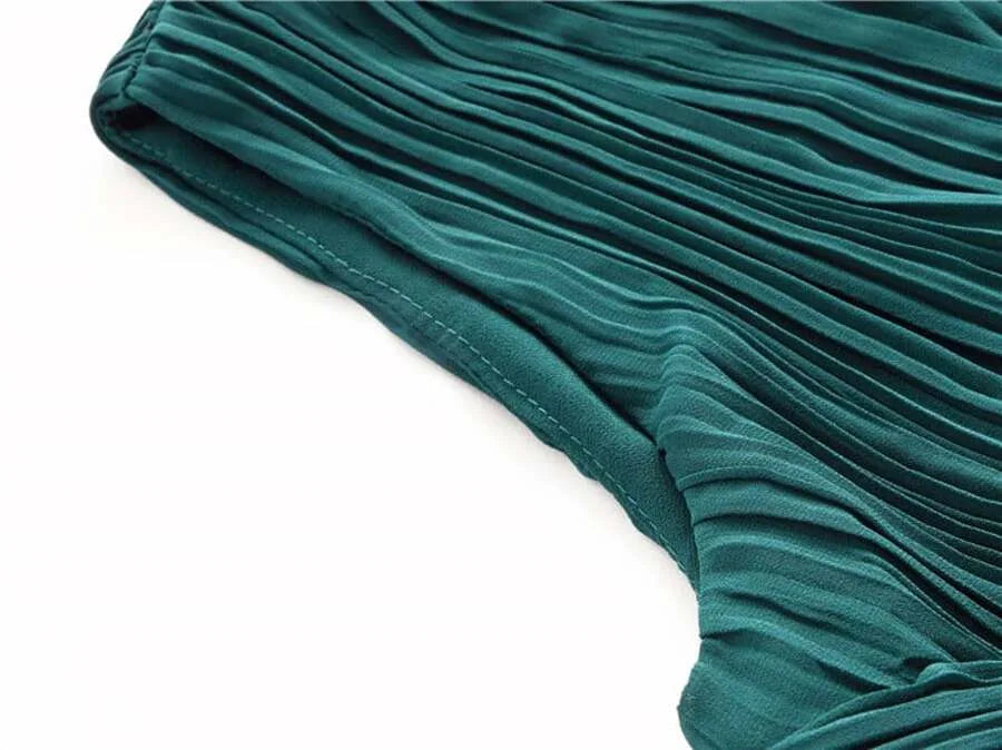 Open Back Ruched Top Flowy Prom One Piece Dress Periwinkley Shop