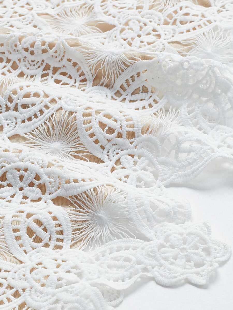 Guipure Lace Form Fitting Dress Periwinkley Shop