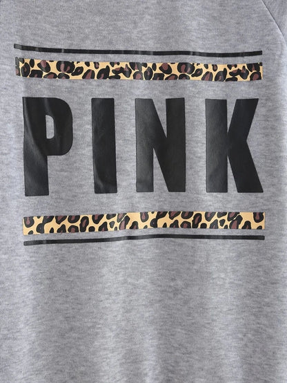 Letters Print Raglan Sleeve Top With Pants Periwinkley Shop