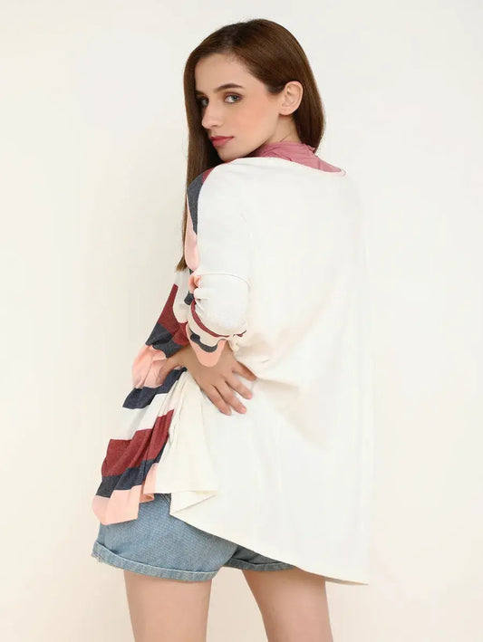 Strum Together Red Stripes Top Periwinkley Shop