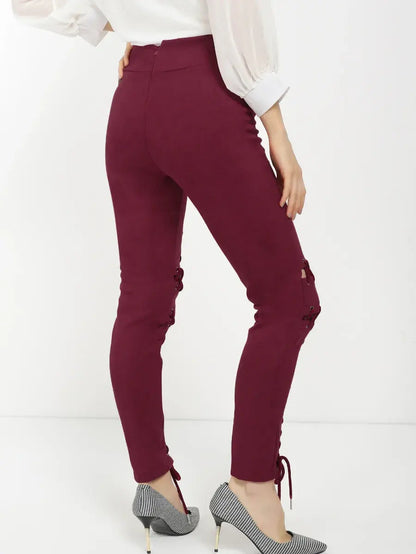 All Set For Afterhour Wine Red Trousers Periwinkley Shop