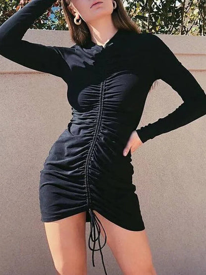 Elastic  tie bodycon dress Periwinkley Shop