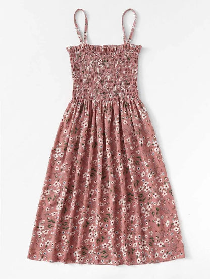 Floral print pleated cami dress Periwinkley Shop