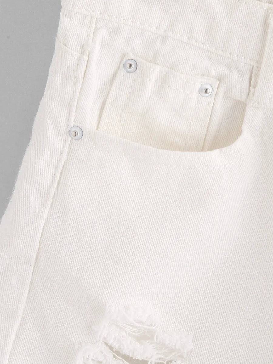 Distressed Ripped denim shorts Periwinkley Shop