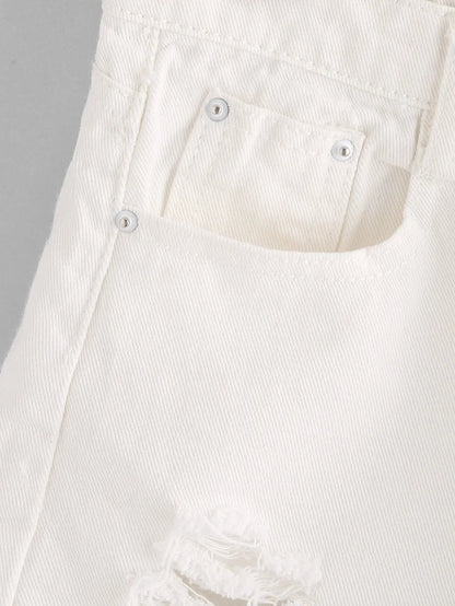 Distressed Ripped denim shorts Periwinkley Shop