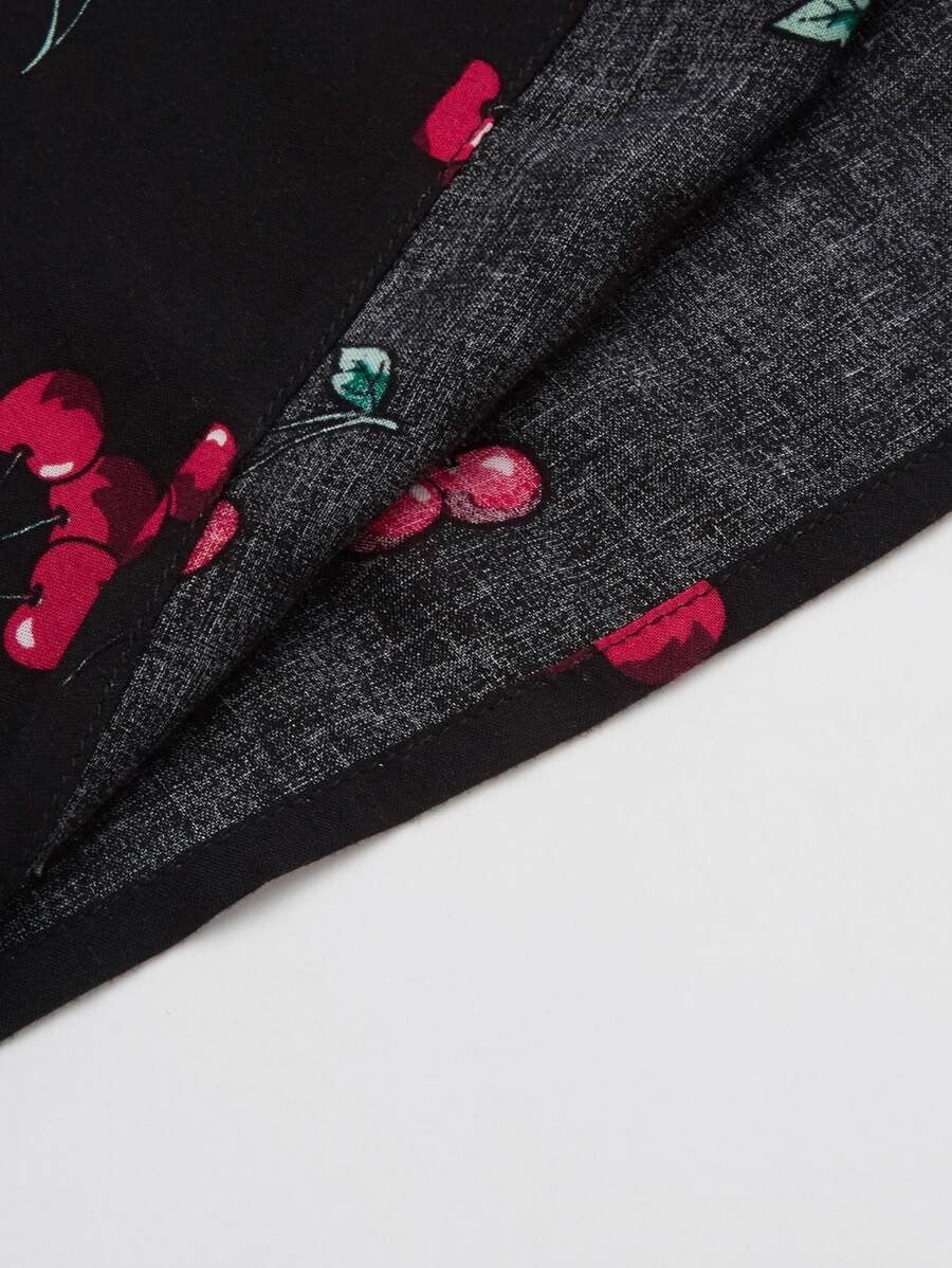 Cherry Print Top And Shorts Pyjama Set Periwinkley Shop