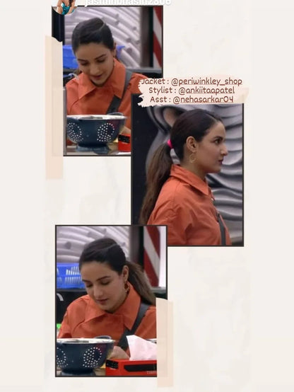 Drawstring Detail Double Layer Jacket Periwinkley Shop