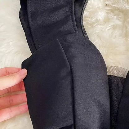 Vestidos Neploe One Shoulder Dress-Black Periwinkley Shop