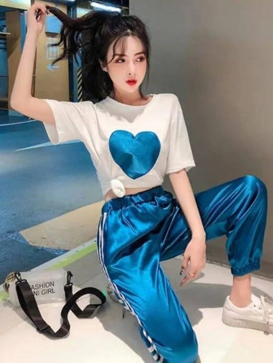 Heart print top and pants set Periwinkley Shop