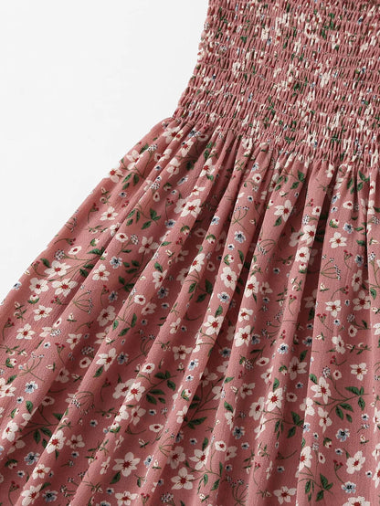 Floral print pleated cami dress Periwinkley Shop