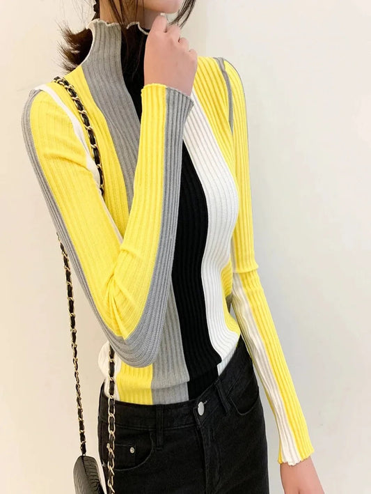 Color stripe sweater pullovers Periwinkley Shop