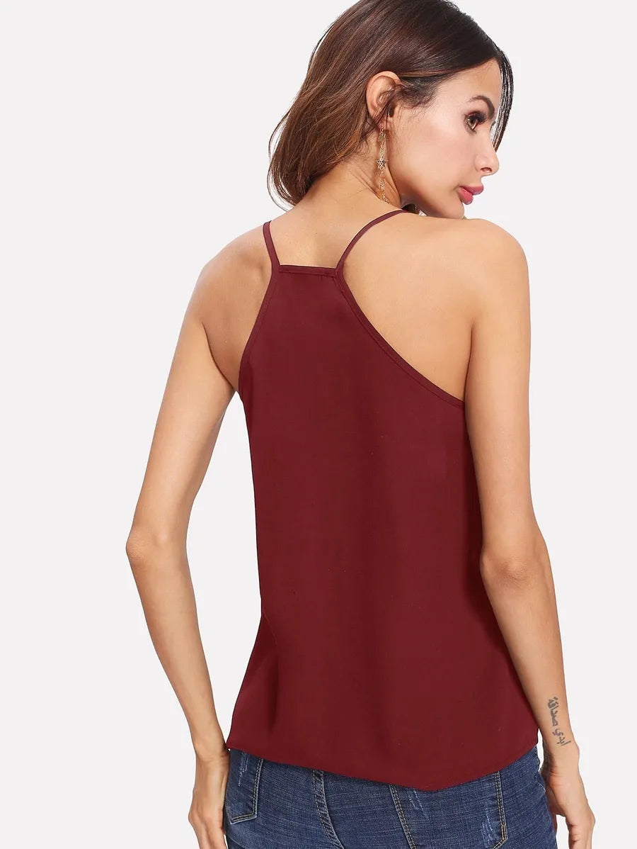 Pearl Embellished Cami Top Periwinkley Shop