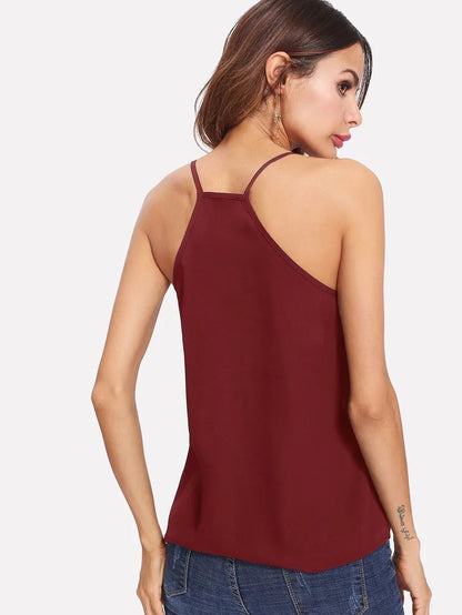 Pearl Embellished Cami Top Periwinkley Shop