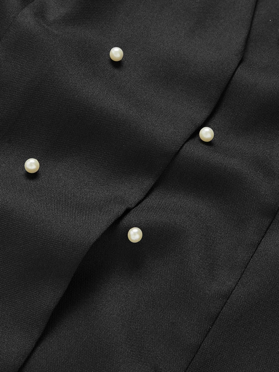 Pearl Beading Blazer With Shorts Periwinkley Shop