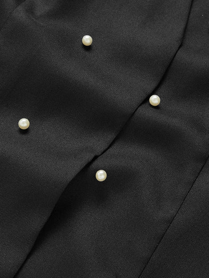 Pearl Beading Blazer With Shorts Periwinkley Shop