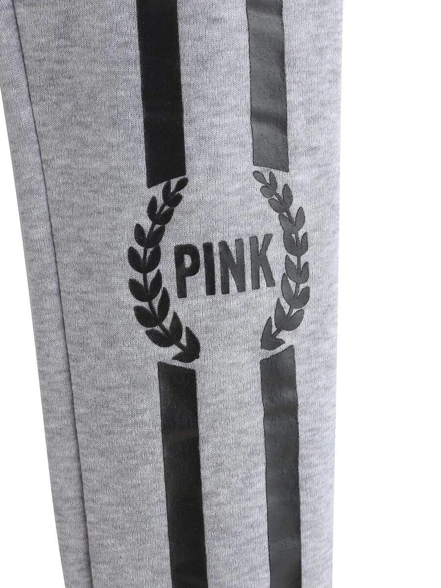 Letters Print Raglan Sleeve Top With Pants Periwinkley Shop