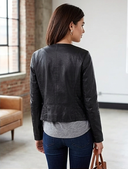 black biker jacket