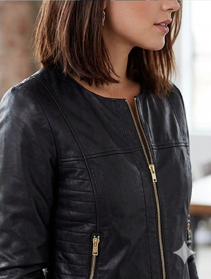 black biker jacket