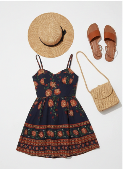 Floral Print Cami Sundress