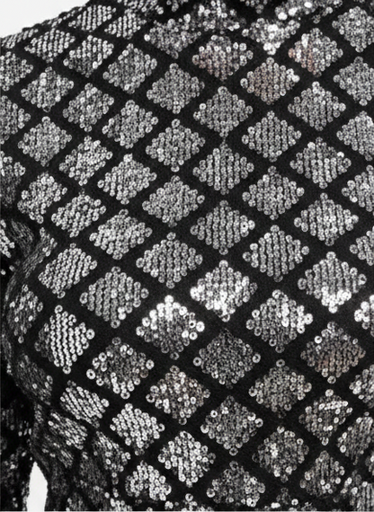 Allover Sequin Zip Back Jumpsuit