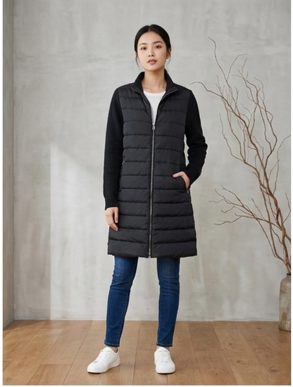 Black Puffer long jacket