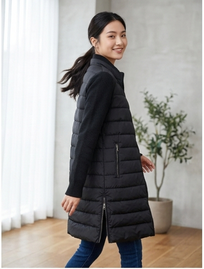 Black Puffer long jacket