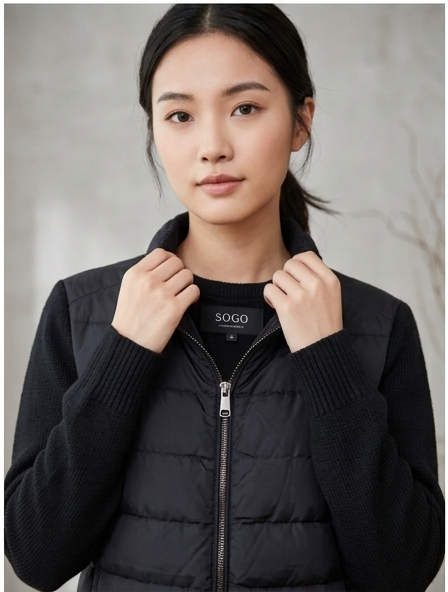 Black Puffer long jacket