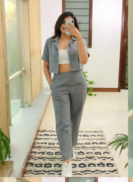 Check Pattern Two-Piece Co-ord Set