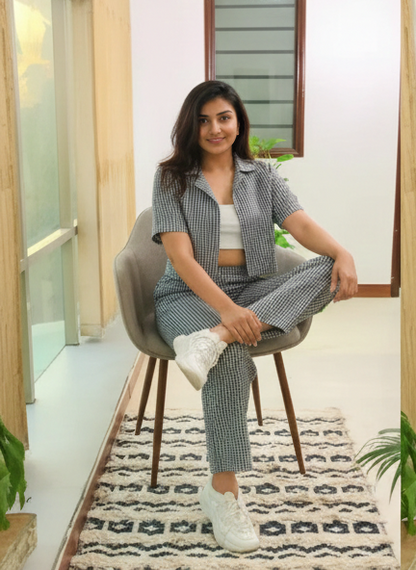 Check Pattern Two-Piece Co-ord Set