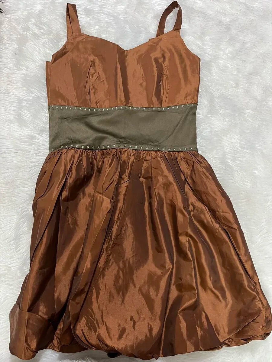 sequin embellished waist high belted  ball dress Periwinkley Shop