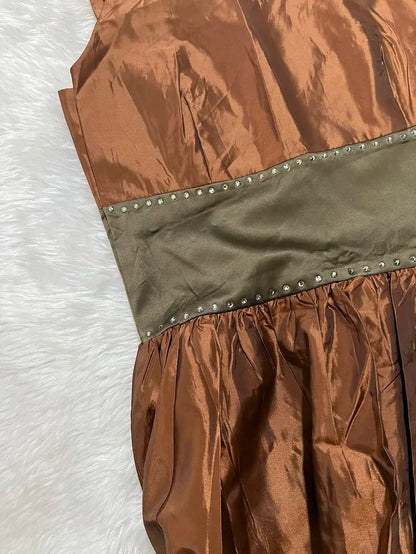 sequin embellished waist high belted  ball dress Periwinkley Shop