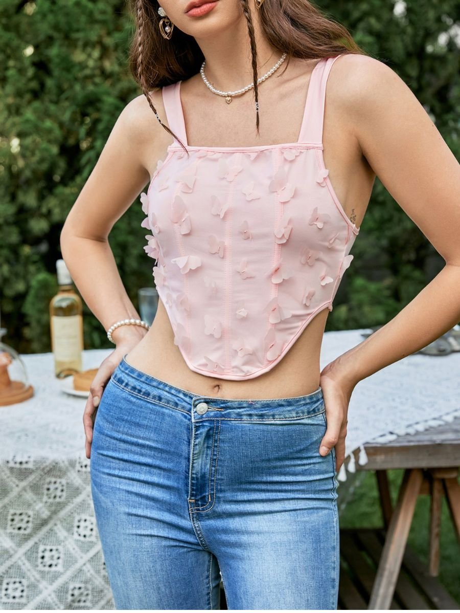 Boning Cami top Periwinkley Shop