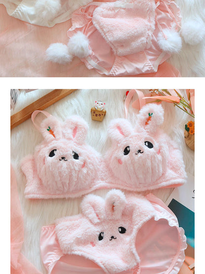 Bunny plush lingerie set -Pink Periwinkley Shop