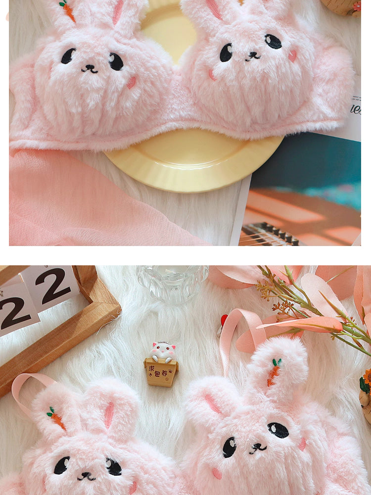 Bunny plush lingerie set -Pink Periwinkley Shop