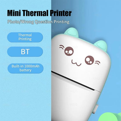 Portable Thermal Printer Mini Cat Print Paper Photo Pocket Thermal Printer Periwinkley Shop