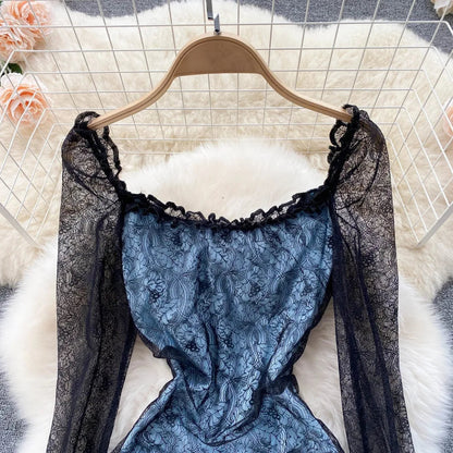 Hollow Out Floral Lace Mini Bodycon Dress Periwinkley Shop