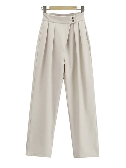 Bethenny Wide Leg Trouser- white Periwinkley Shop
