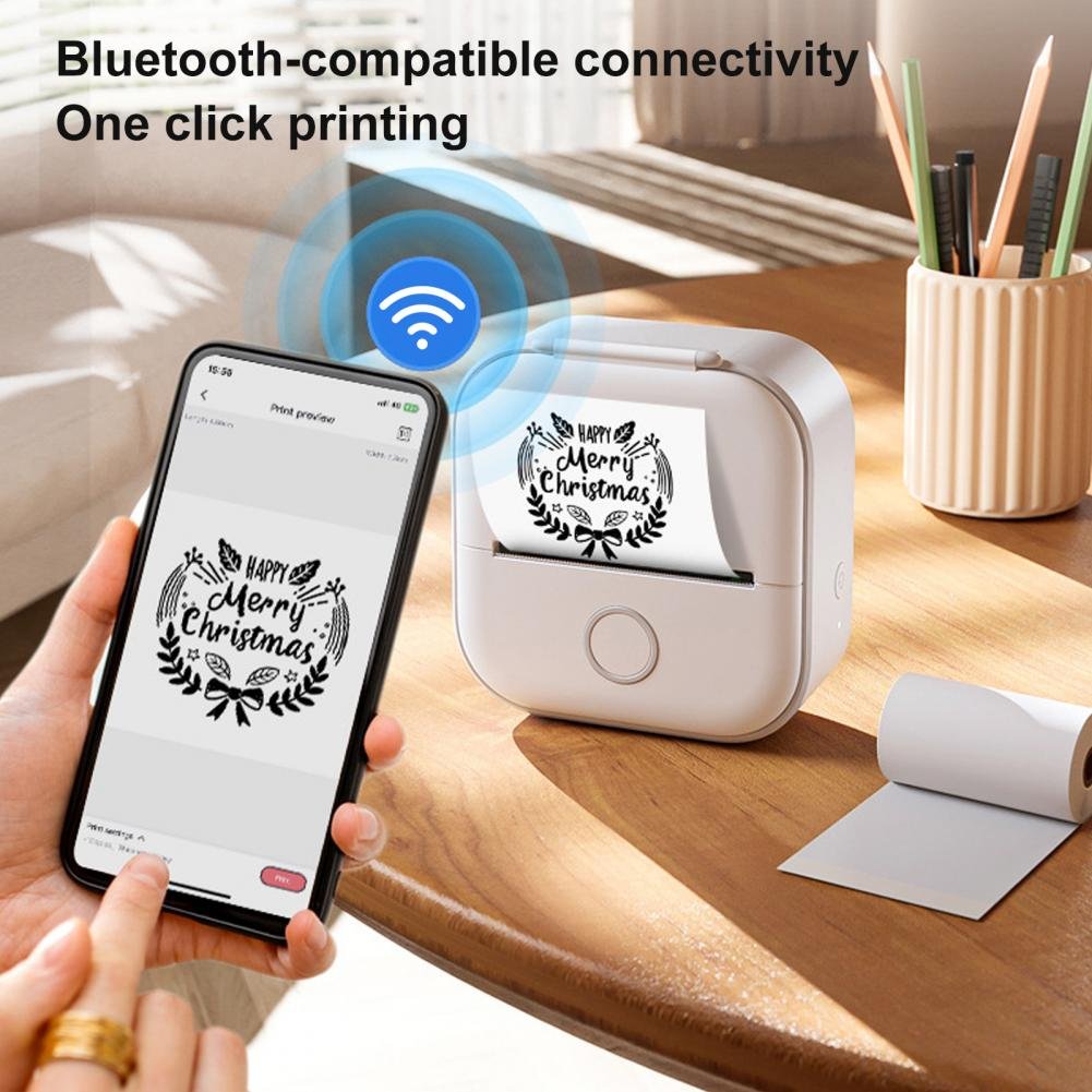 T02 Mini Pocket Printer Fast Portable Wireless Thermal Photo Printer Periwinkley Shop