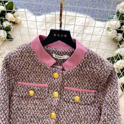 Parisian Autumn Tweed Co-Ord Set Periwinkley Shop