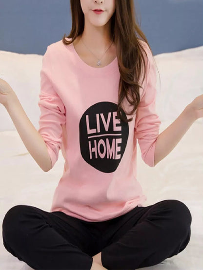 letter print pajama set Periwinkley Shop