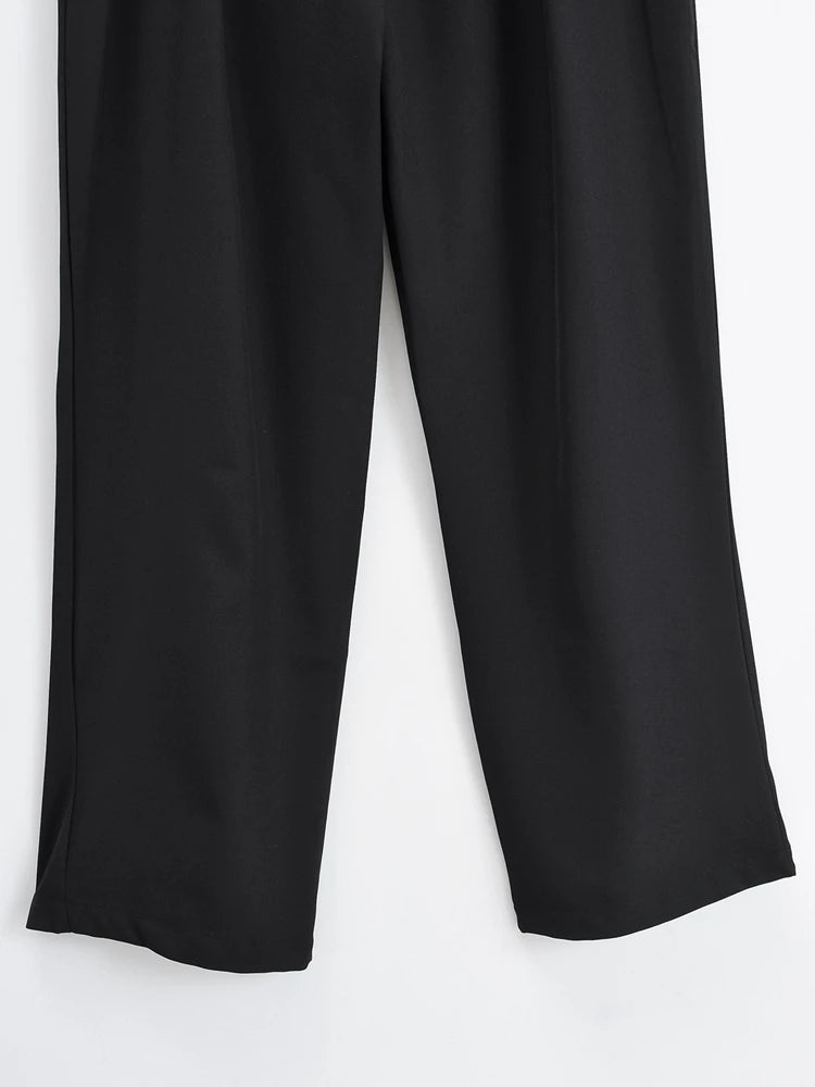 Bethenny Wide Leg Trouser- BLack Periwinkley Shop