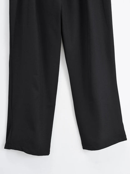 Bethenny Wide Leg Trouser- BLack Periwinkley Shop