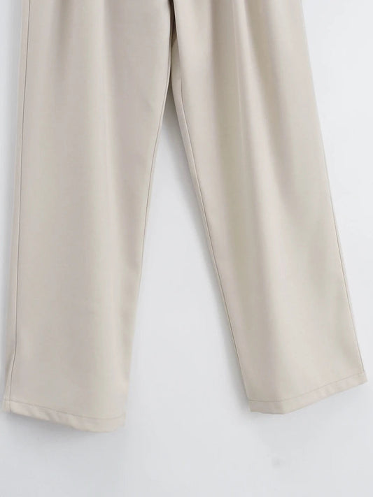 Bethenny Wide Leg Trouser- white Periwinkley Shop