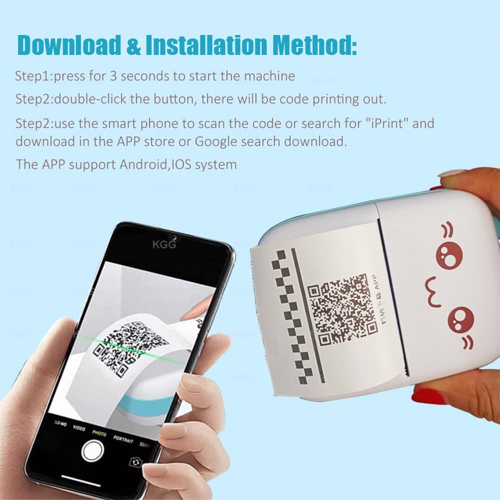 Portable Thermal Printer Mini Cat Print Paper Photo Pocket Thermal Printer Periwinkley Shop