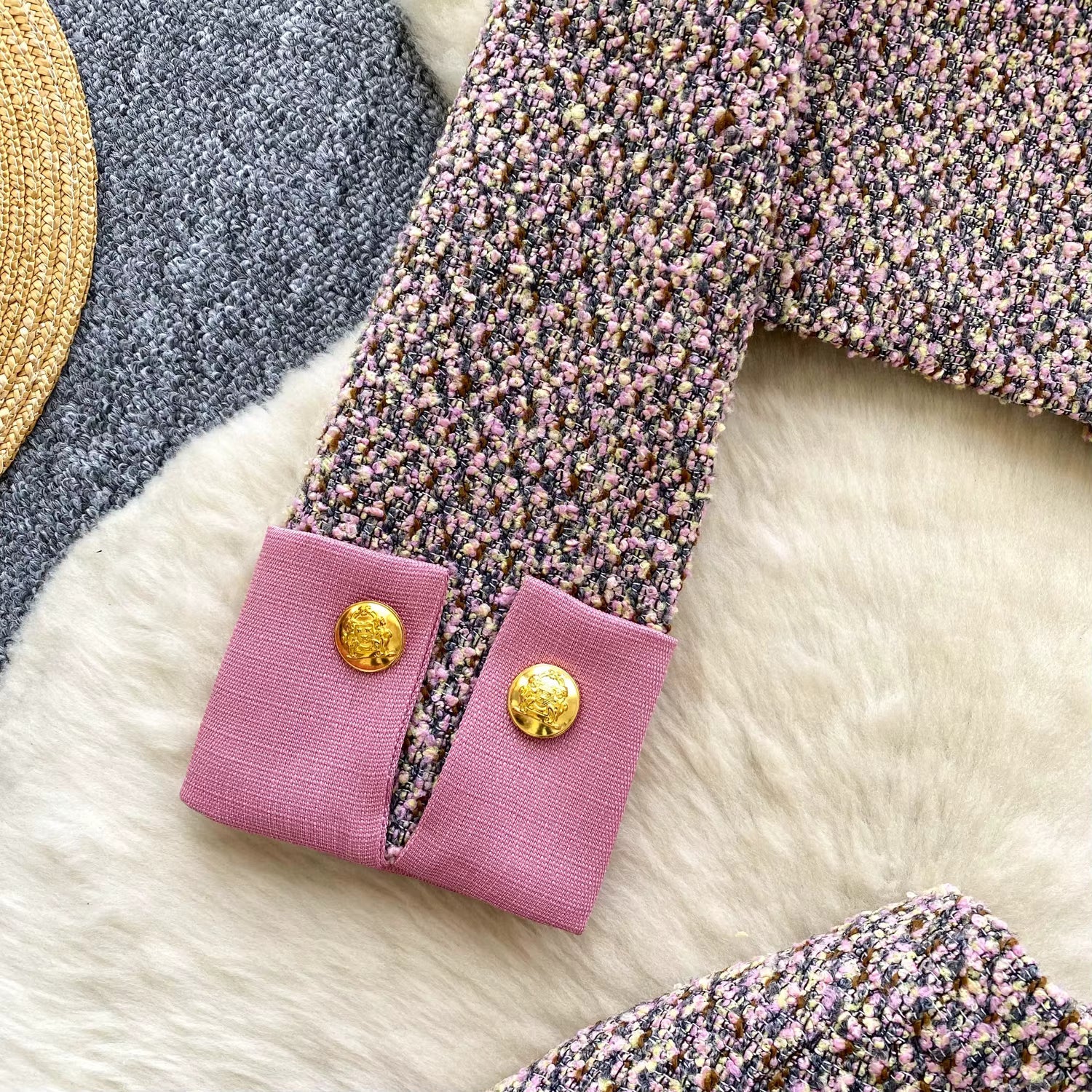 Parisian Autumn Tweed Co-Ord Set Periwinkley Shop