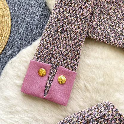 Parisian Autumn Tweed Co-Ord Set Periwinkley Shop