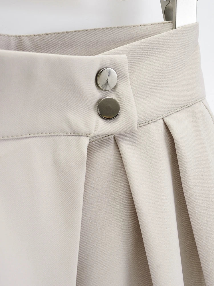 Bethenny Wide Leg Trouser- white Periwinkley Shop