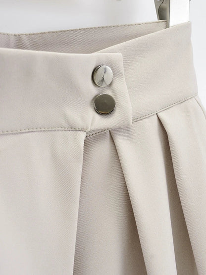 Bethenny Wide Leg Trouser- white Periwinkley Shop